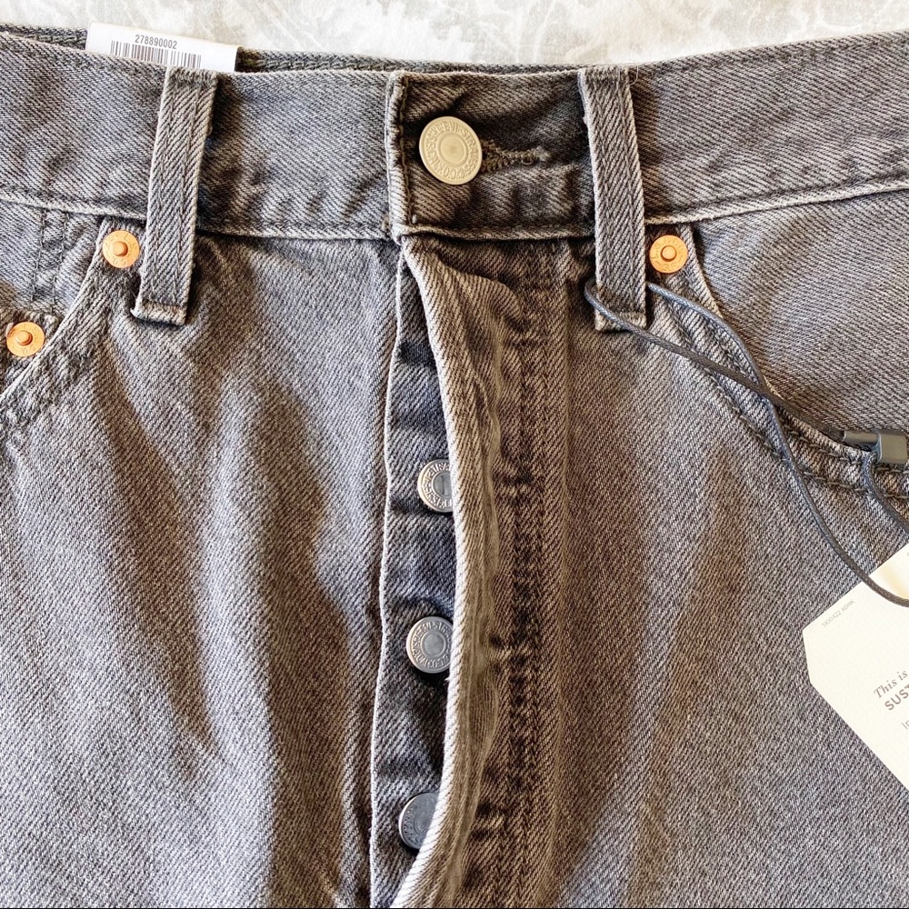 LEVI’S Ribcage Denim Mini Skirt Black 28 NEW NWT - Picture 6 of 11